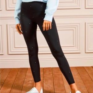 STELLA & DOT Black and White Polka Dot Leggings Size medium new condition